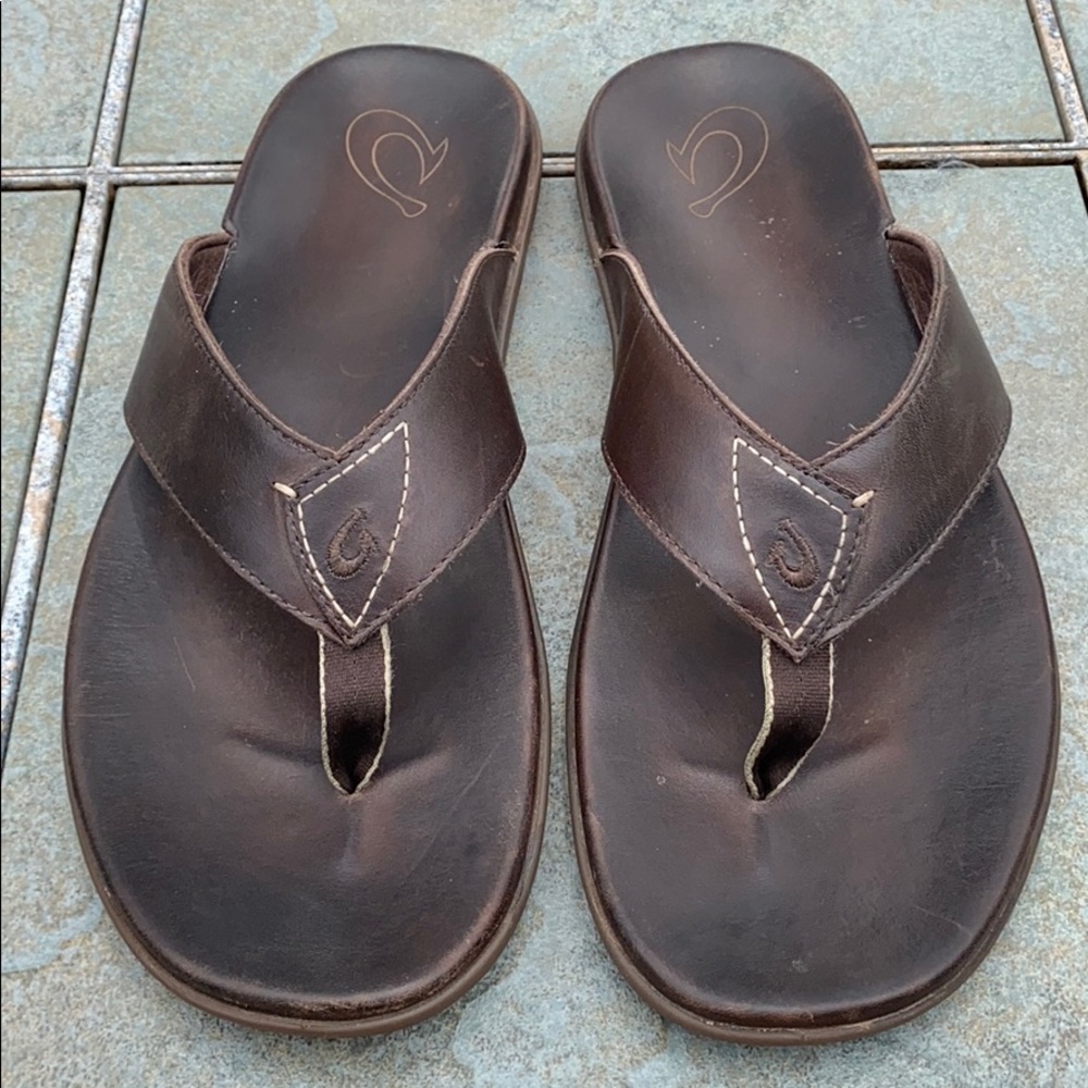OluKai - Nalukai Leather Sandals - Size: 13